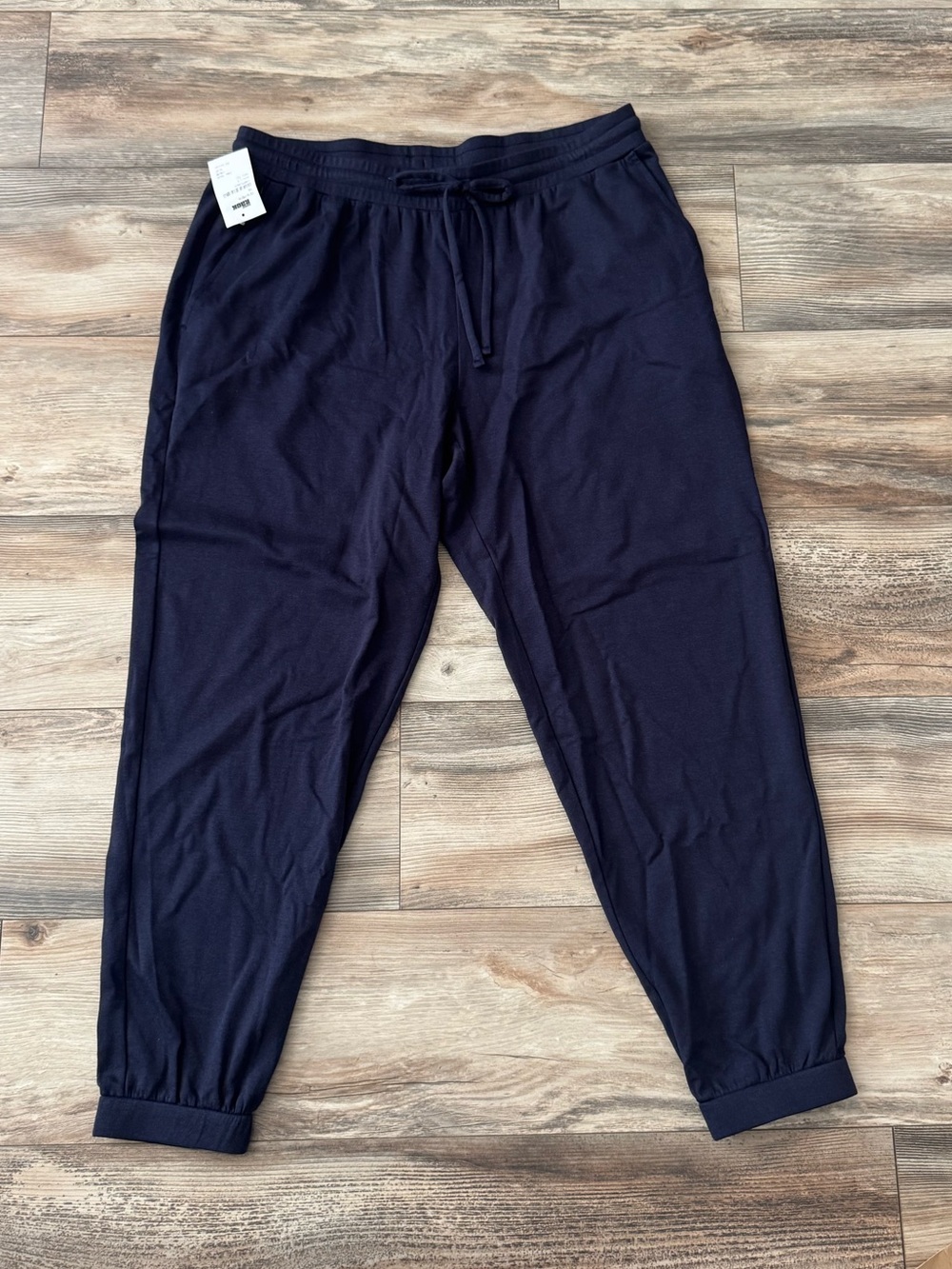 Eileen Fisher Ankle Track Pants Navy Large NWT Organic Cotton - Picture 4 of 12